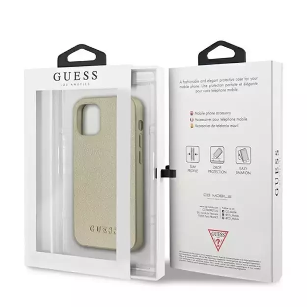 Guess GUHCP12SIGLGO iPhone 12 mini 5.4&quot  gold/gold hardcase Iridescent 9