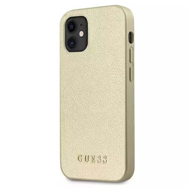 Guess GUHCP12SIGLGO iPhone 12 mini 5.4&quot  gold/gold hardcase Iridescent 1