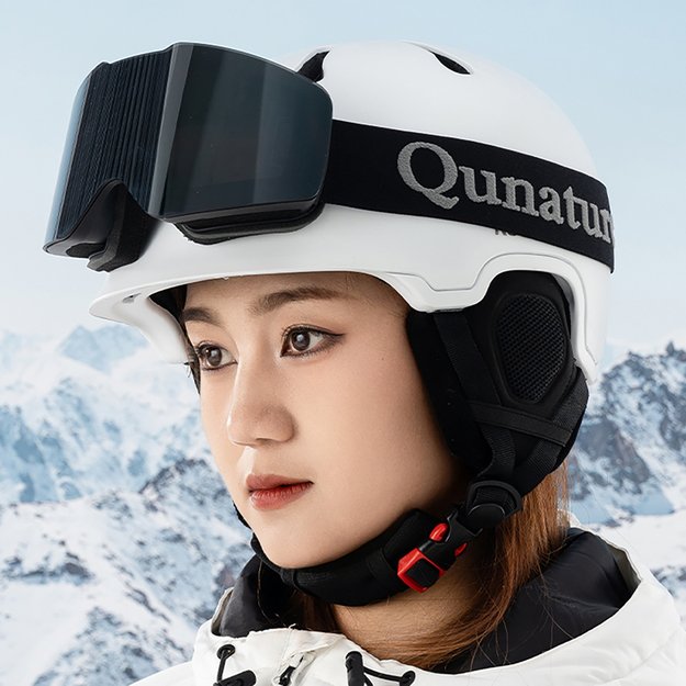 Qunature Black Frameless Ski Goggles - Black 6