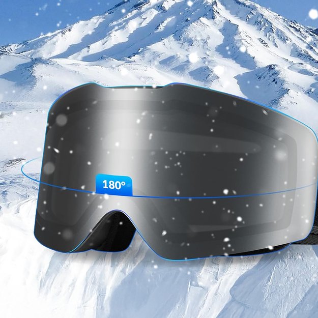 Qunature Black Frameless Ski Goggles - Black 3