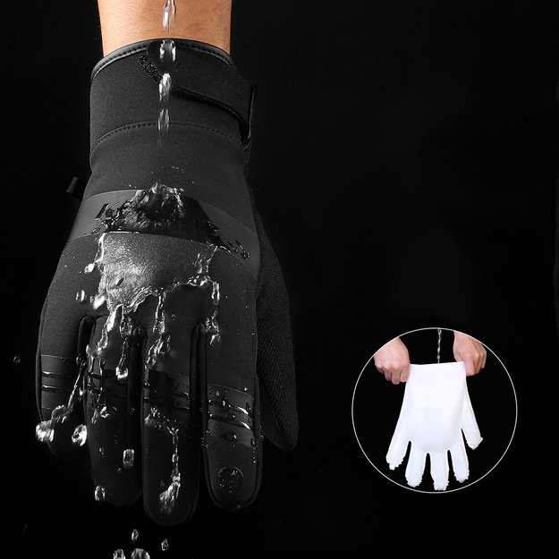 Insulated sports phone gloves (size M) - black 3