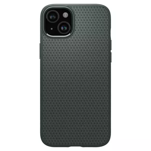 Spigen Liquid Air iPhone 15 Plus Case - Dark Green 11