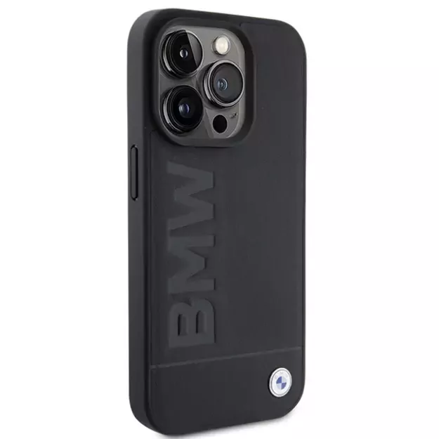 BMW MagSafe Leather Hot Stamp case for iPhone 15 Pro - black 3
