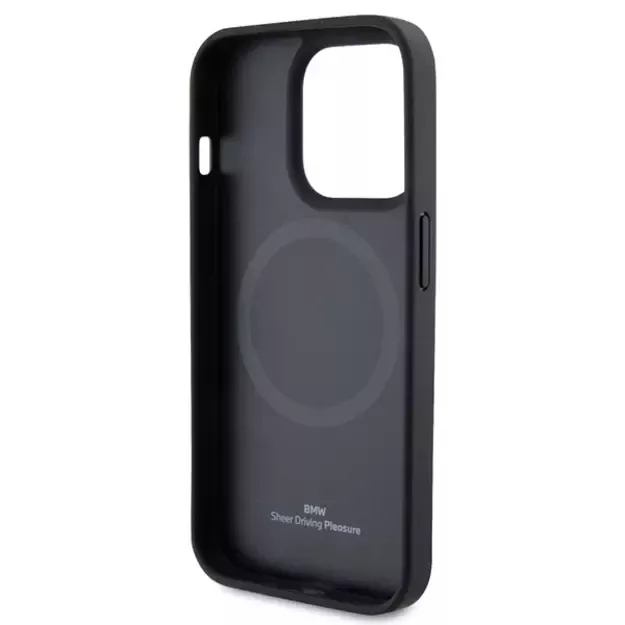 BMW MagSafe Leather Hot Stamp case for iPhone 15 Pro - black 6