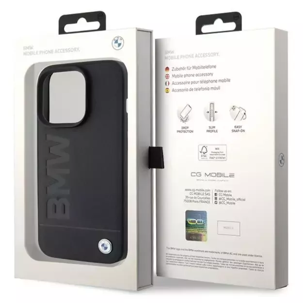 BMW MagSafe Leather Hot Stamp case for iPhone 15 Pro - black 7
