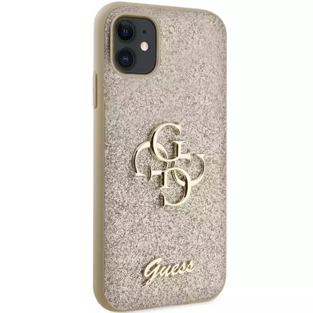 Guess GUHCN61HG4SGD case for iPhone 11 / Xr - gold Glitter Script Big 4G 10