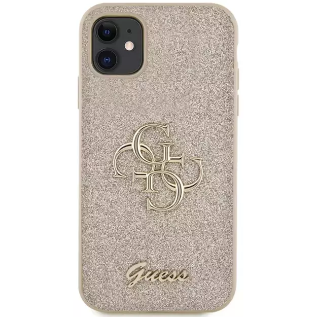 Guess GUHCN61HG4SGD case for iPhone 11 / Xr - gold Glitter Script Big 4G 9