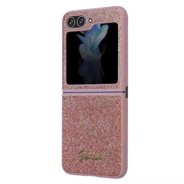 Guess Glitter Script case for Samsung Galaxy Z Flip 5 - pink 5