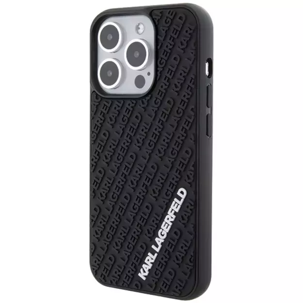 Karl Lagerfeld 3D Rubber Multi Logo case for iPhone 15 Pro - black 8