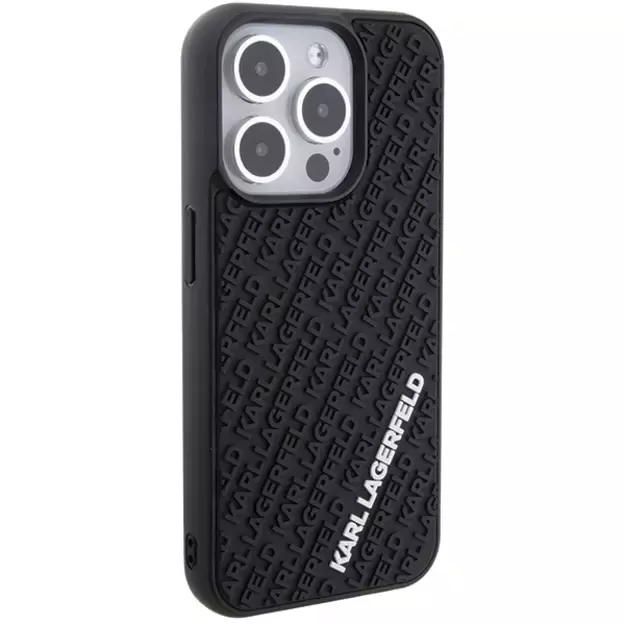 Karl Lagerfeld 3D Rubber Multi Logo case for iPhone 15 Pro - black 10