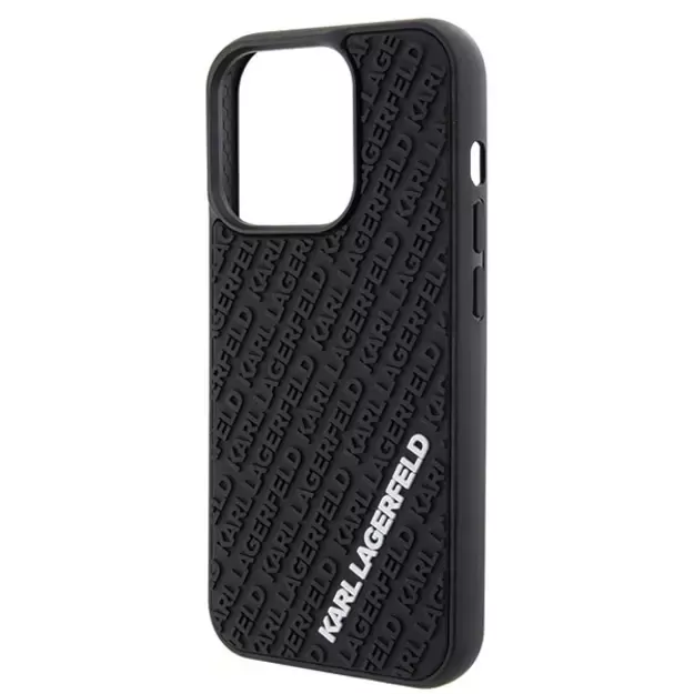 Karl Lagerfeld 3D Rubber Multi Logo case for iPhone 15 Pro - black 12
