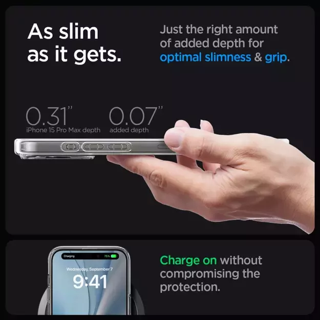 Spigen Ultra Hybrid Mag Case with MagSafe for iPhone 15 Pro Max - White 15