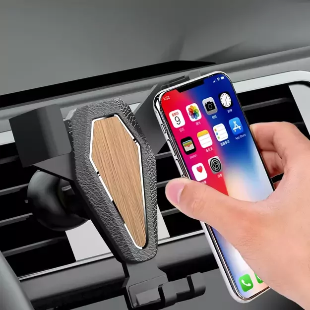 Gravity smartphone car holder, silver (YC07) 4