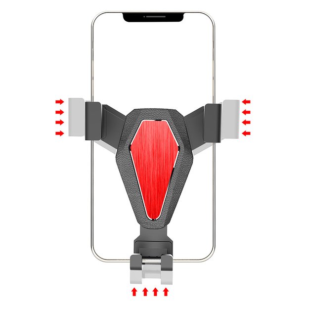 Gravity smartphone car holder, silver (YC07) 10