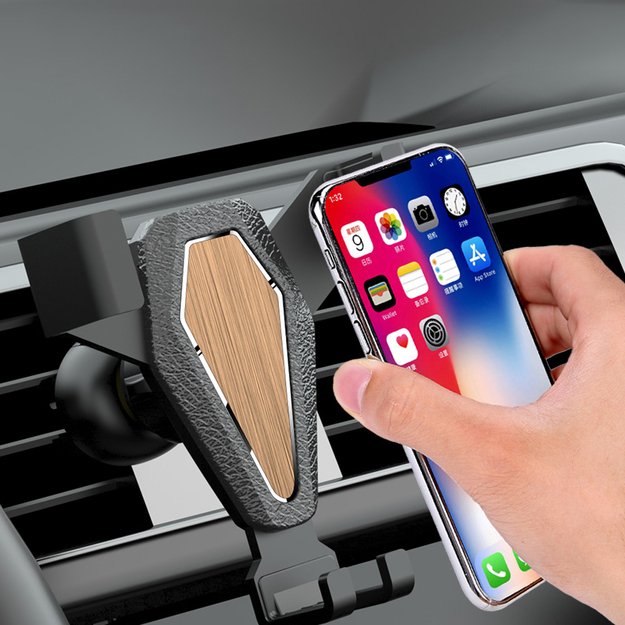 Gravity smartphone car holder, silver (YC07) 13