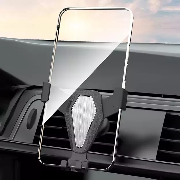 Gravity smartphone car holder, silver (YC07) 3