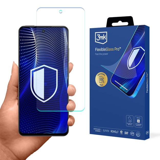 Hybrid glass 3mk FlexibleGlass Pro on Realme 14x