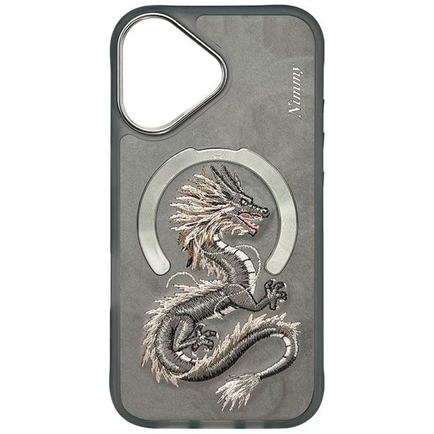 Nimmy Dragon MagSafe iPhone 16 Case - Gray 1