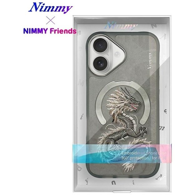 Nimmy Dragon MagSafe iPhone 16 Case - Gray 14