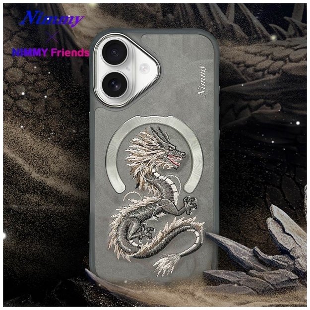 Nimmy Dragon MagSafe iPhone 16 Case - Gray 13