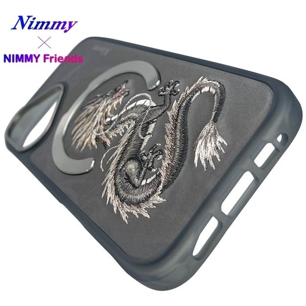 Nimmy Dragon MagSafe iPhone 16 Case - Gray 12