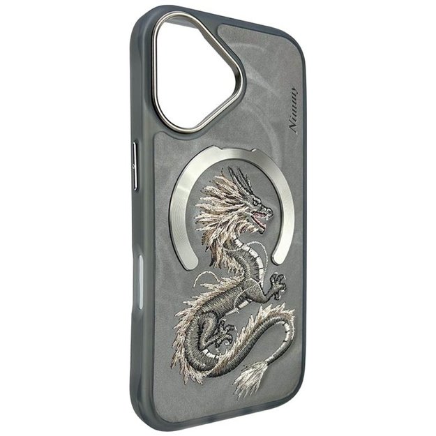 Nimmy Dragon MagSafe iPhone 16 Case - Gray 4