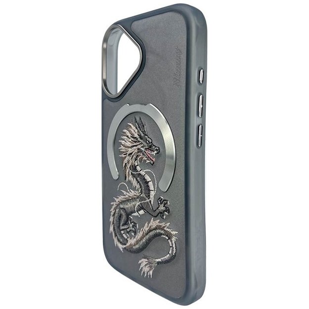Nimmy Dragon MagSafe iPhone 16 Case - Gray 3