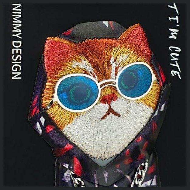 Nimmy Glasses Cool Cat Case for iPhone 15 Pro - Black 7