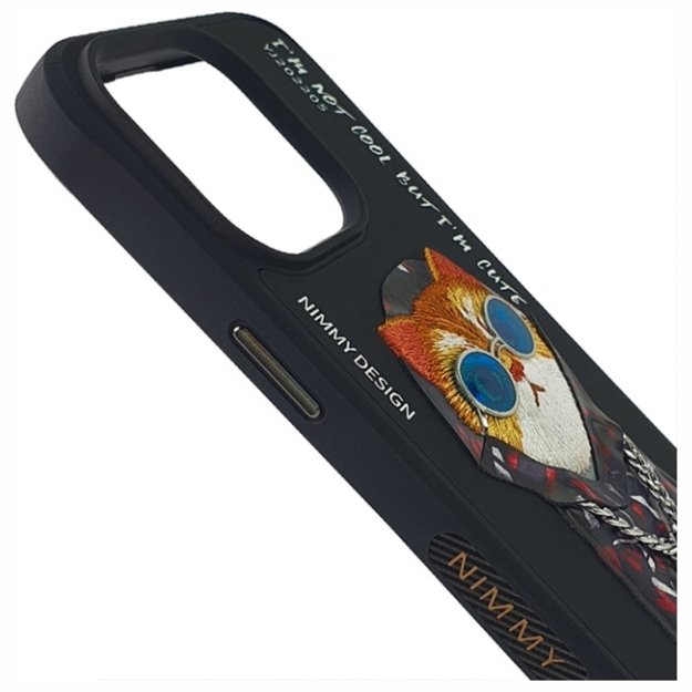 Nimmy Glasses Cool Cat Case for iPhone 15 Pro - Black 4
