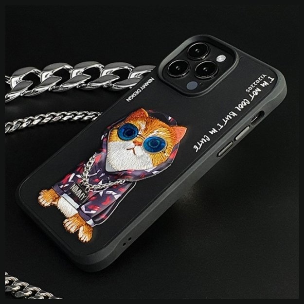 Nimmy Glasses Cool Cat Case for iPhone 15 Pro - Black 8