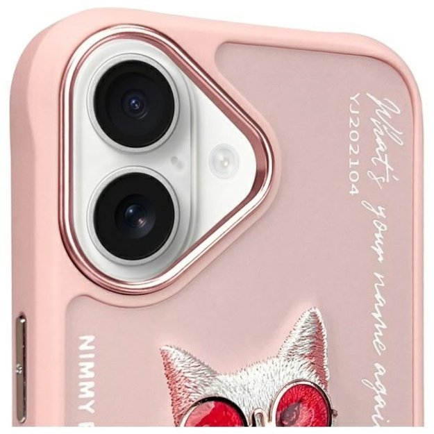 Nimmy Glasses Cool Cat iPhone 16 Case - Pink 2