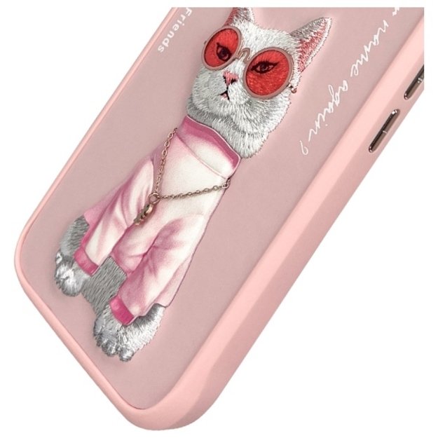 Nimmy Glasses Cool Cat iPhone 16 Case - Pink 6