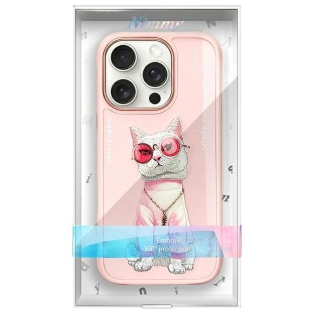 Nimmy Glasses Cool Cat Case for iPhone 16 Pro - Pink 8