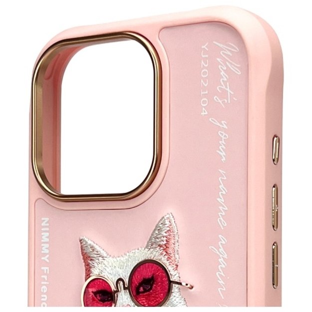Nimmy Glasses Cool Cat Case for iPhone 16 Pro - Pink 2