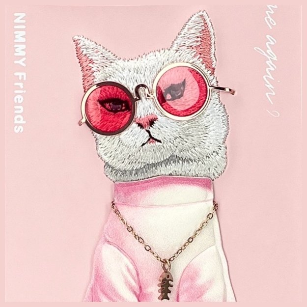 Nimmy Glasses Cool Cat Case for iPhone 16 Pro - Pink 6