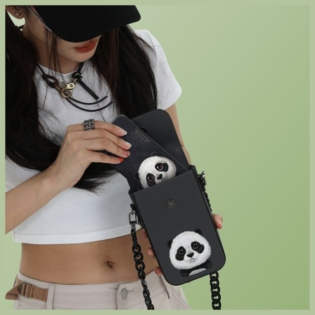 Nimmy Big Eyed Pet 2.0 Panda Phone Bag - Black 8