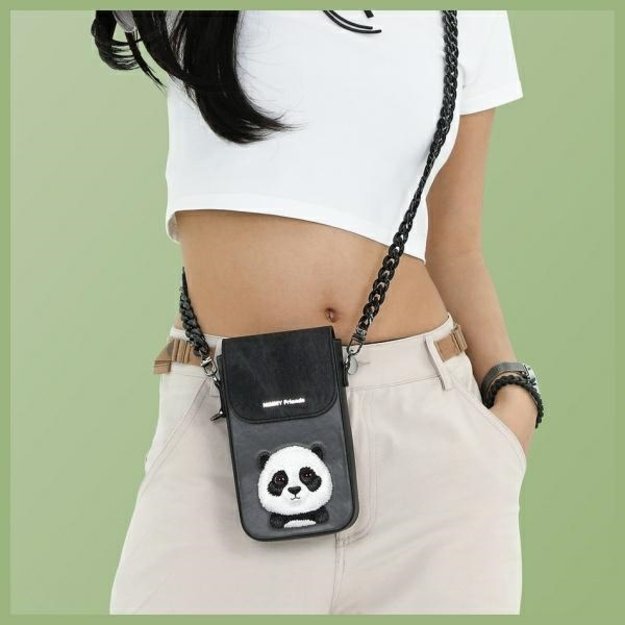 Nimmy Big Eyed Pet 2.0 Panda Phone Bag - Black 1