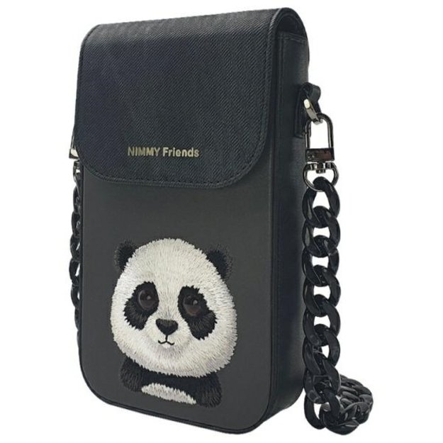 Nimmy Big Eyed Pet 2.0 Panda Phone Bag - Black 3