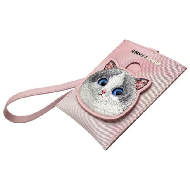 Nimmy Big Eyed Pet 2.0 Cat 3-in-1 Phone Bag + Wallet + Tracker Case - Pink 6