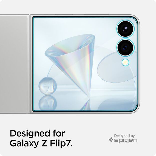 Spigen Glas.TR EZ Fit HD Tempered Glass 2-pack for Samsung Galaxy Z Flip 7 - Transparent 8