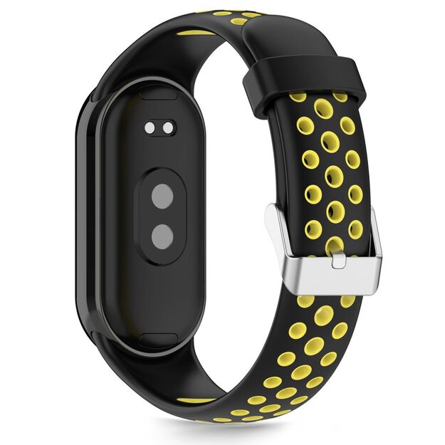 Tech-Protect IconBand Air Strap for Xiaomi Smart Band 8 / 9 / 10 / NFC - Black and Yellow 3