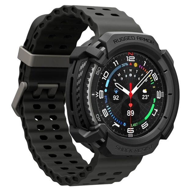 Spigen Rugged Armor Case for Samsung Galaxy Watch 8 Classic 46mm - Matte Black 6