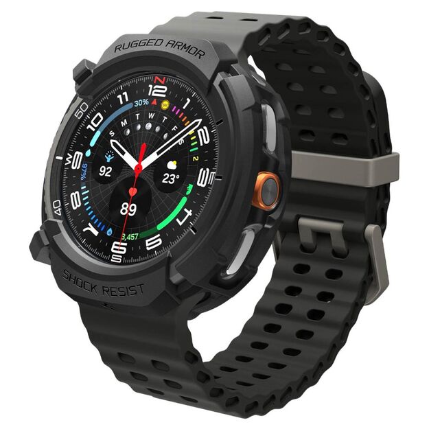 Spigen Rugged Armor Case for Samsung Galaxy Watch 8 Classic 46mm - Matte Black 7