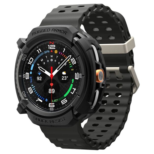 Spigen Rugged Armor Case for Samsung Galaxy Watch 8 Classic 46mm - Matte Black 1