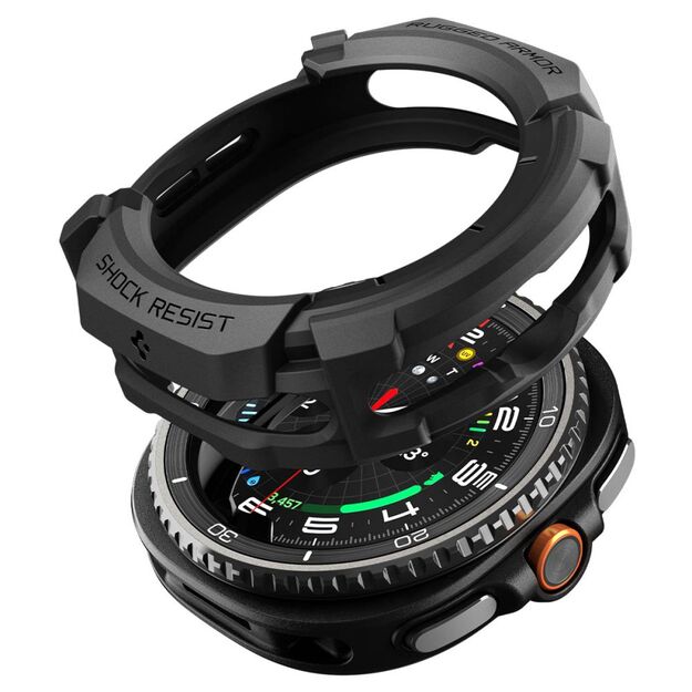 Spigen Rugged Armor Case for Samsung Galaxy Watch 8 Classic 46mm - Matte Black 10