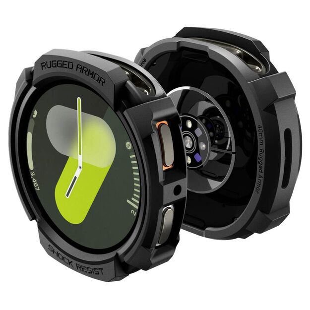 Spigen Rugged Armor Case for Samsung Galaxy Watch 8 40mm - Matte Black 1