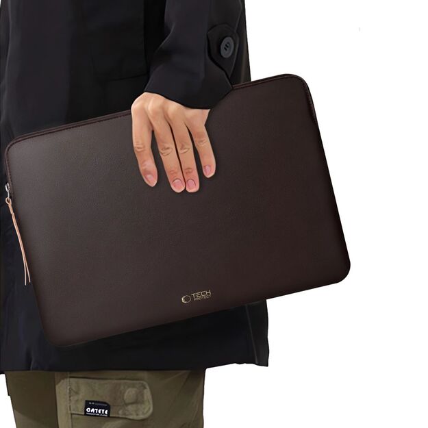 Tech-Protect Fleece Laptop Bag 15-16 - Brown 14