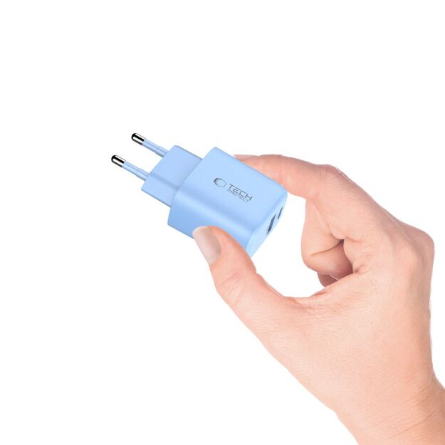 Tech-Protect NCA20 PD 20W QC3.0 USB-A / USB-C Wall Charger - Blue 4
