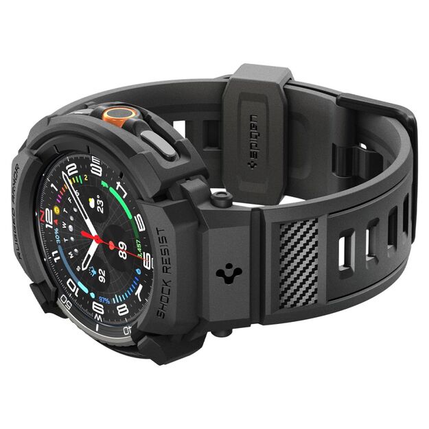 Spigen Rugged Armor Pro Strap for Samsung Galaxy Watch 8 Classic 46mm - Matte Black 6