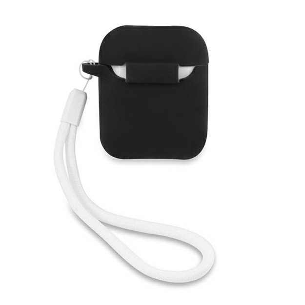 Guess GUACA2LSVSBW AirPods cover black/white Silicone Vintage 1